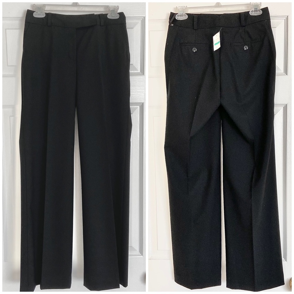 Black Wool Trouser Pants. Wide Leg. Size 2 Petite, XS/S